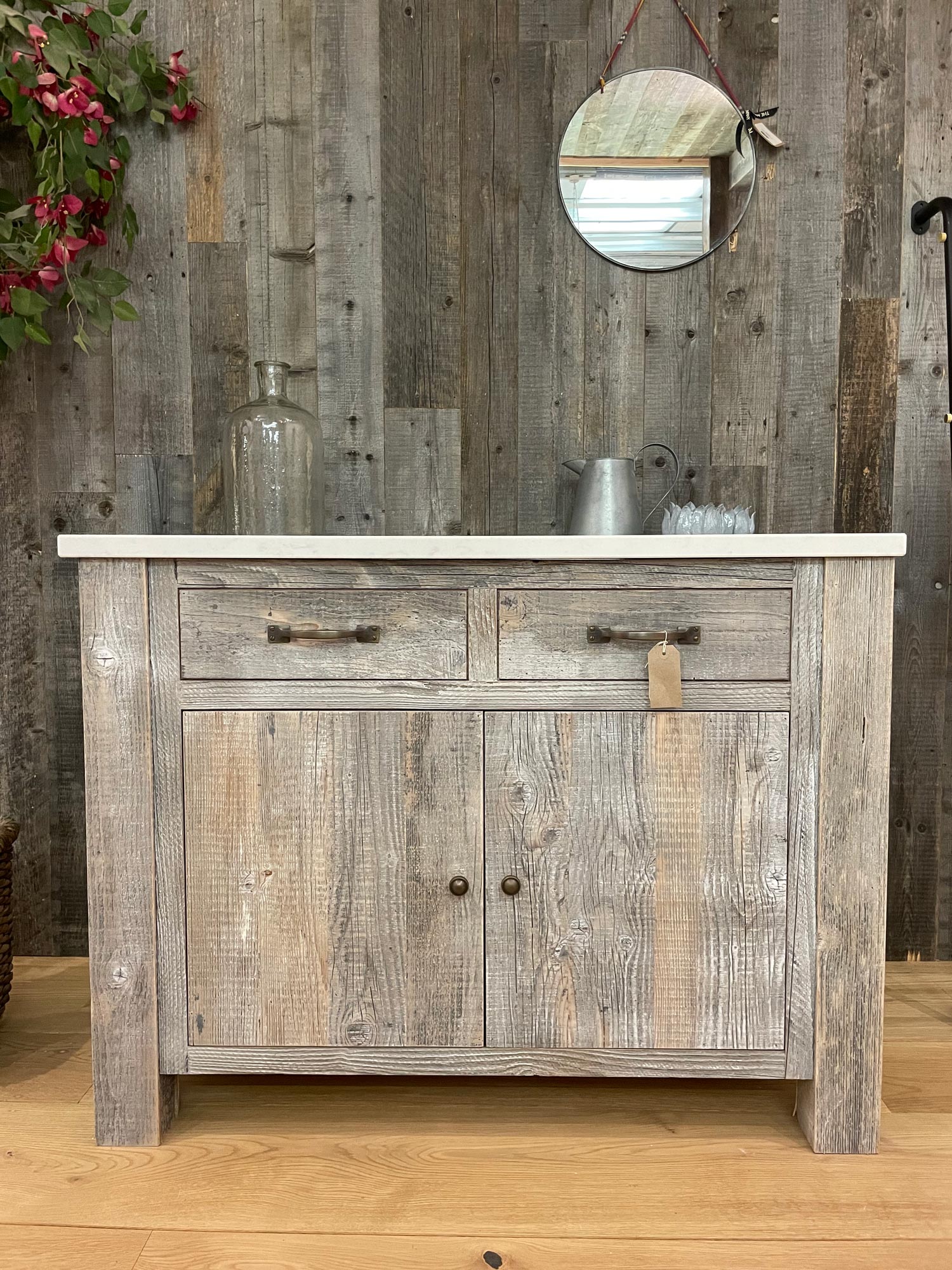 Reclaimed vanity unit