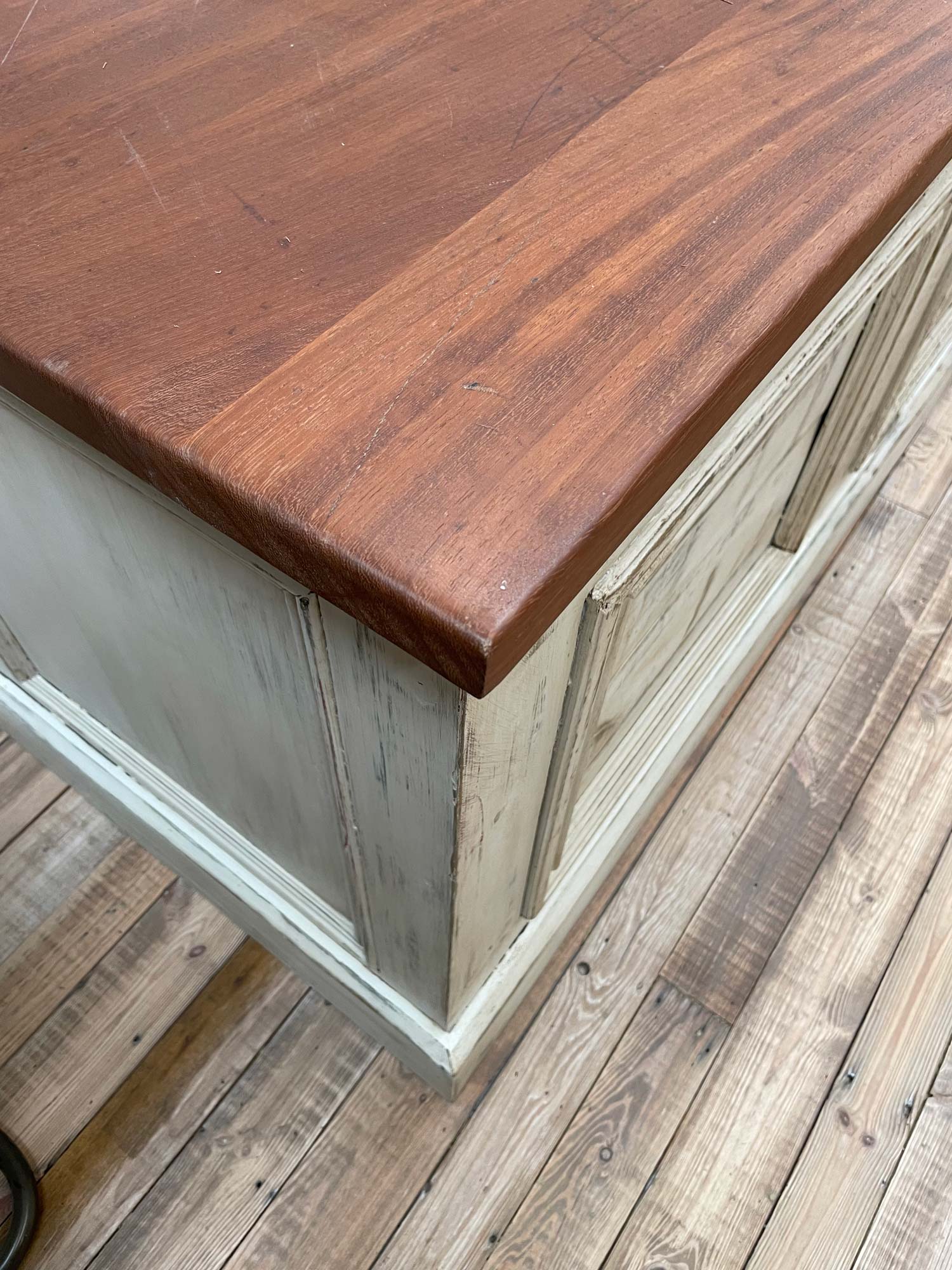 Reclaimed teak worktop