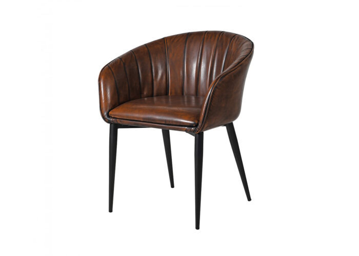 Brown curve dining chair