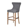 Grey Fabric Barstool