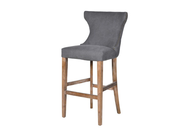 Grey Fabric Barstool