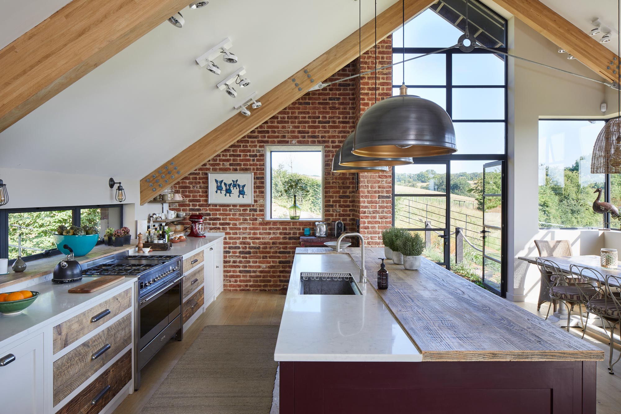 Open plan kitchen dining room