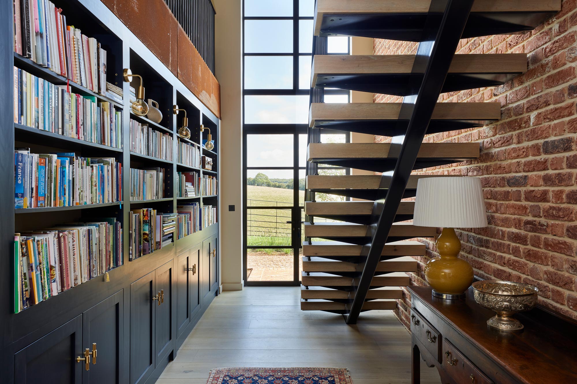 Floating oak stairs