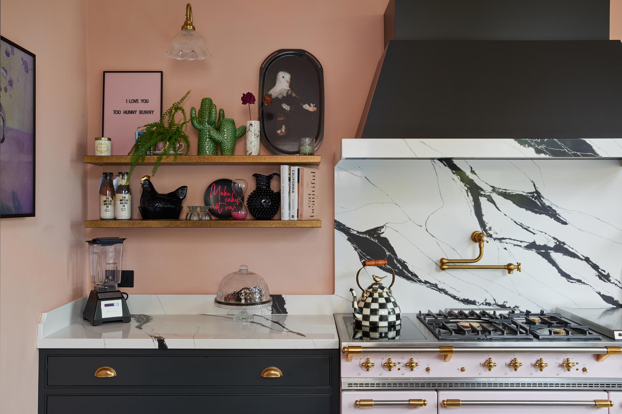 Pink Lacanche range cooker