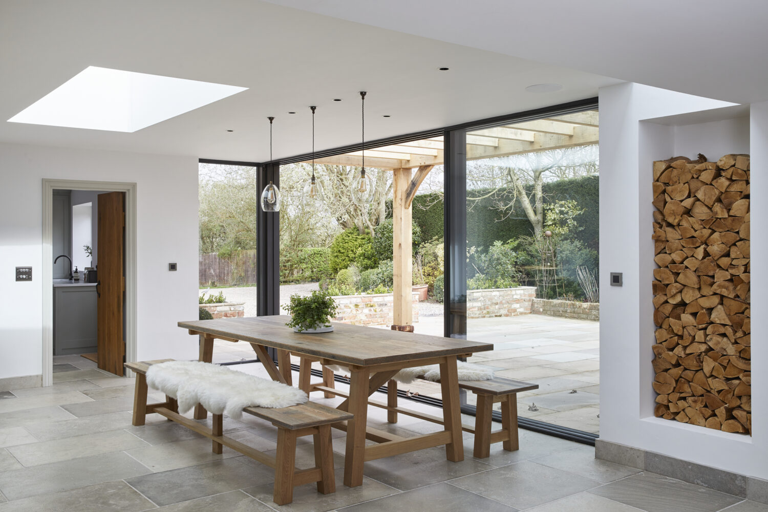 dining table with bench