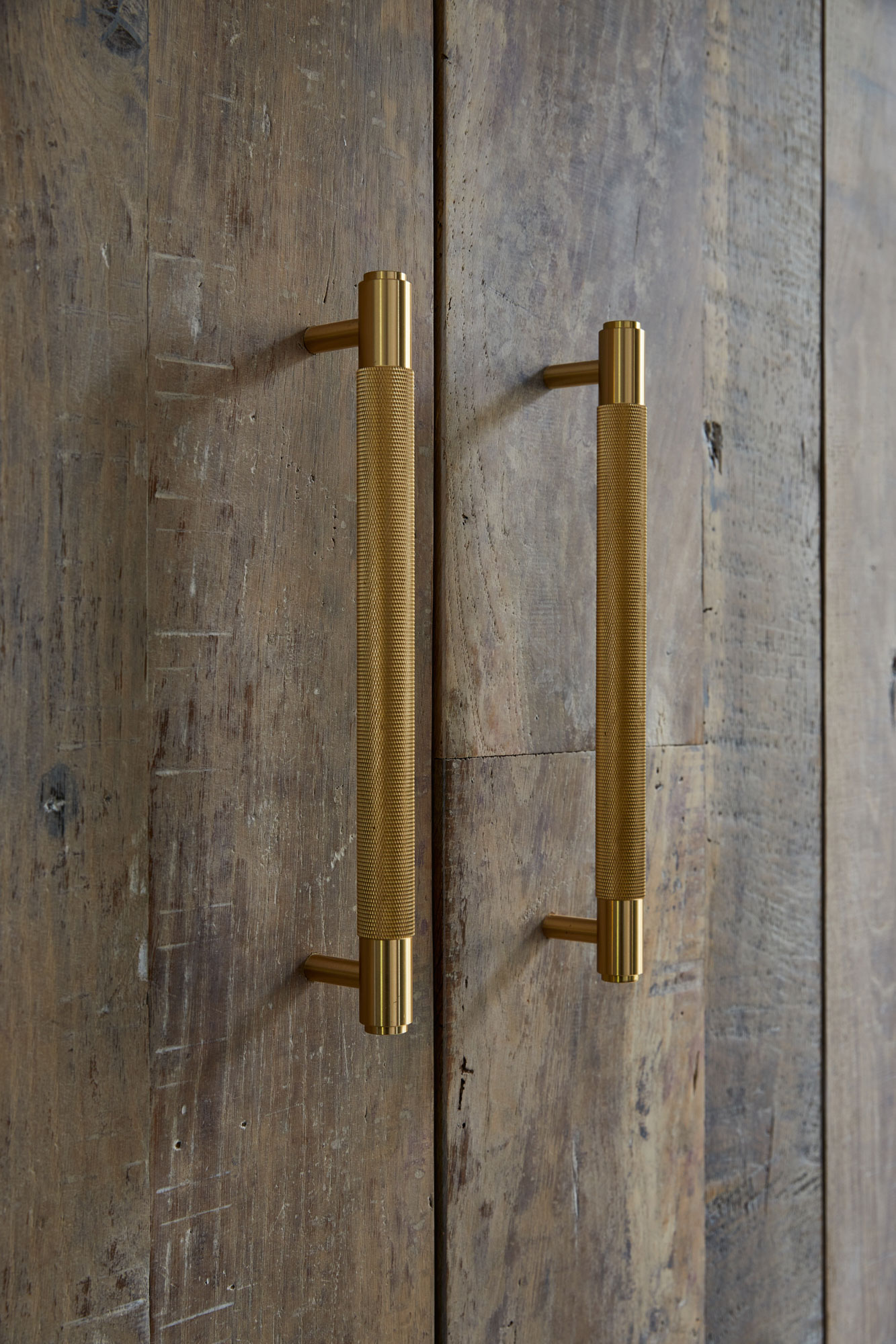 Chunky brass buster punch pull handles