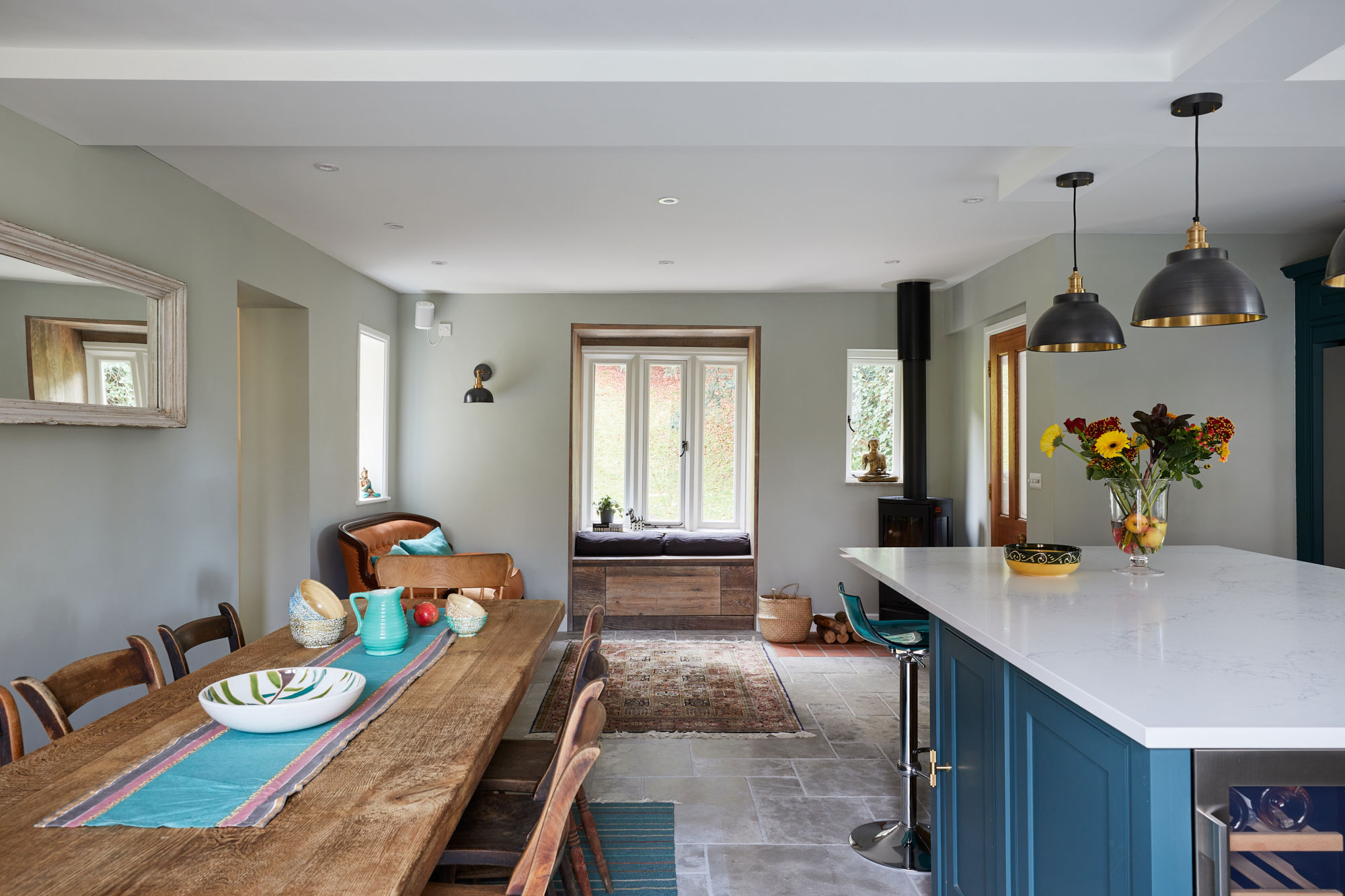 Open plan kitchen and living room