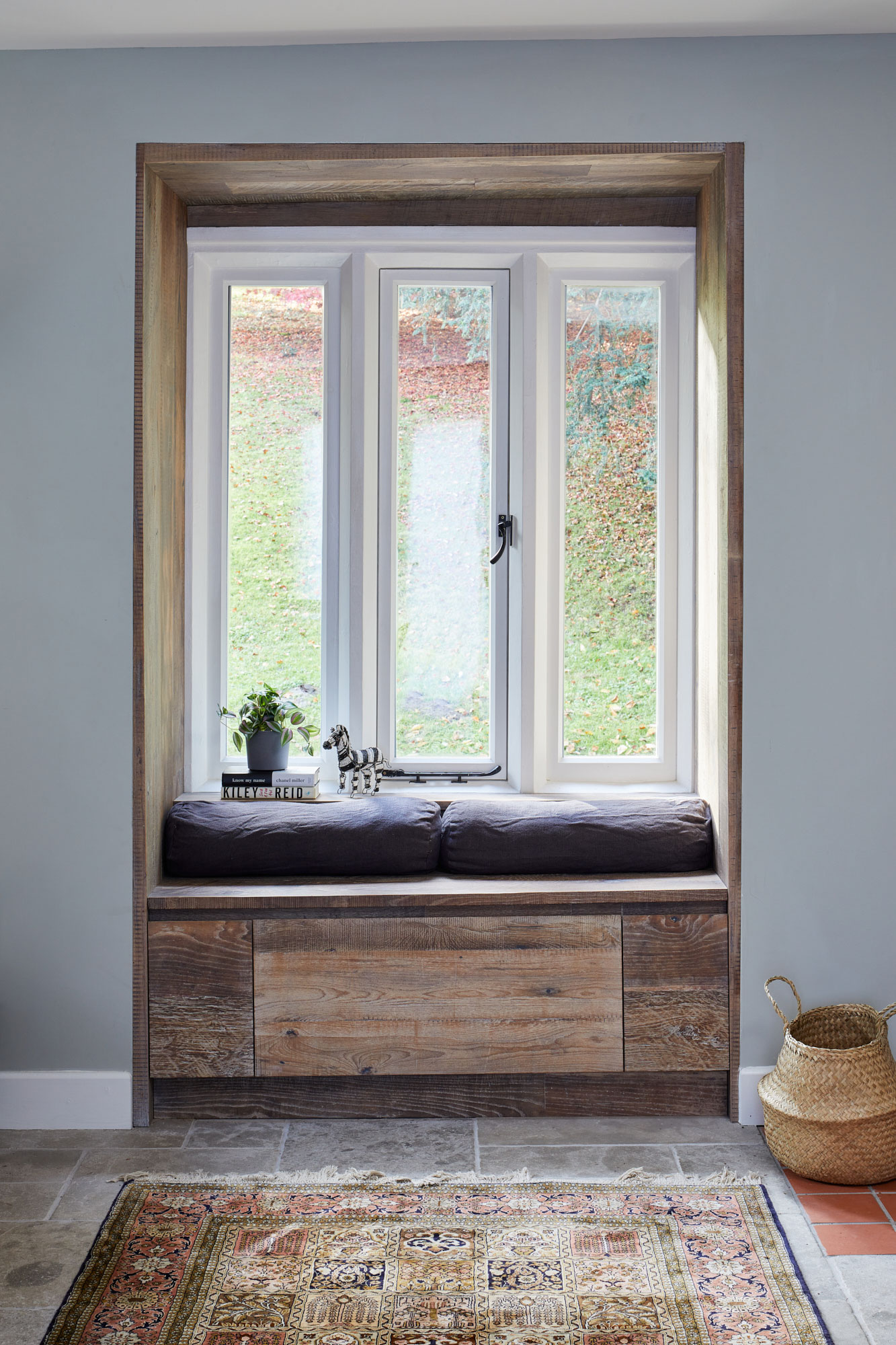 rustic window seat