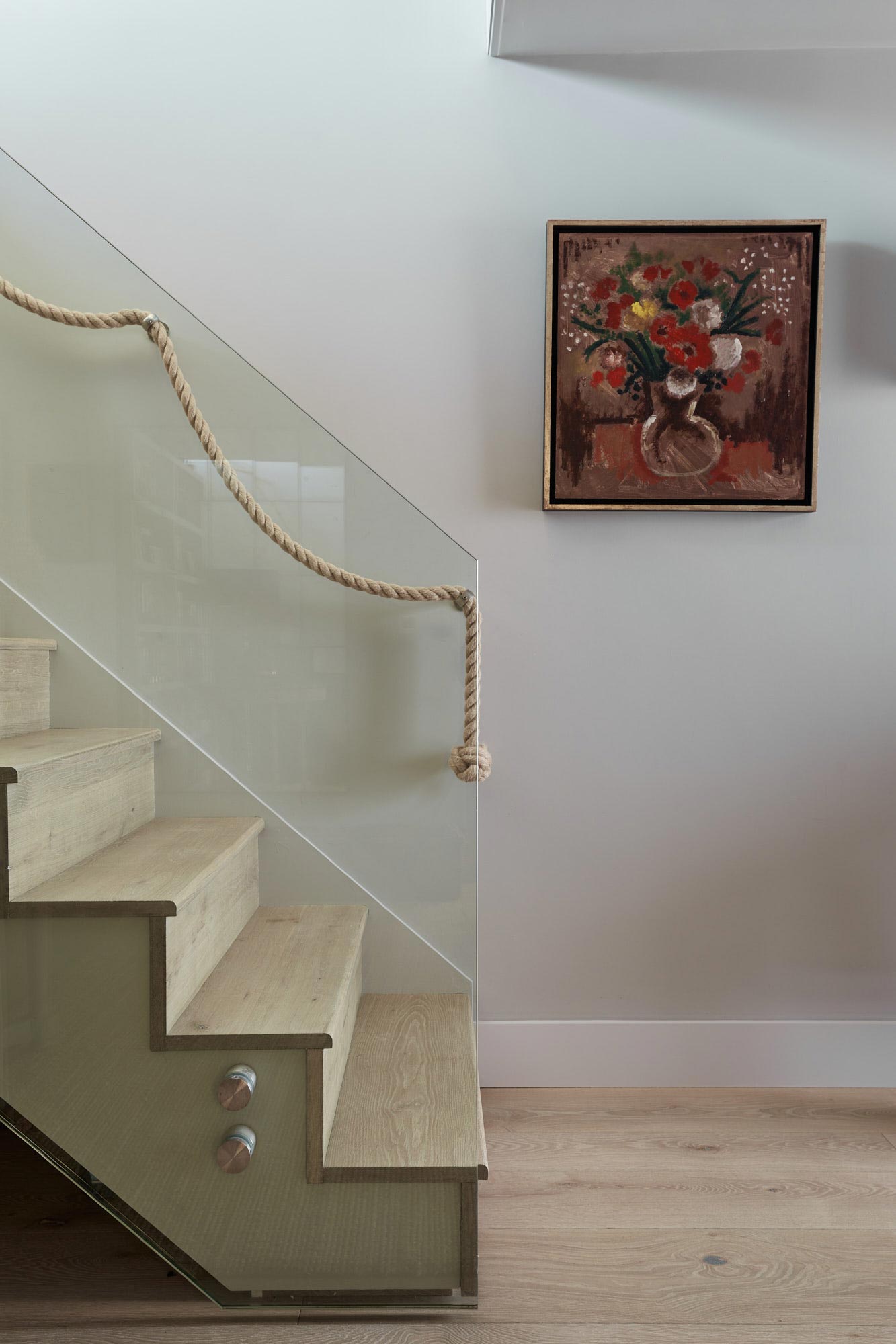 Colour matched oak stair treads