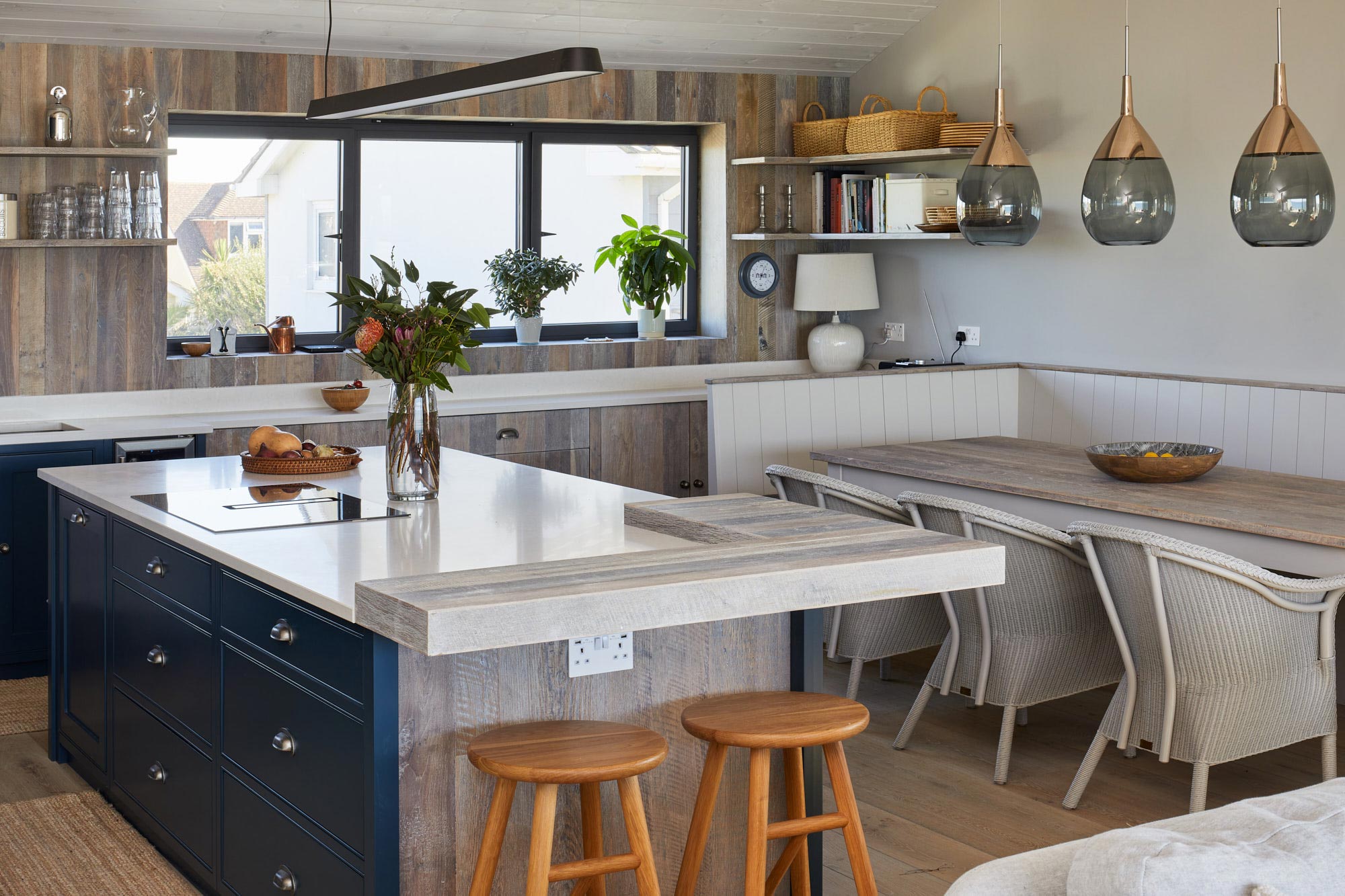 Large open plan bespoke kitchen