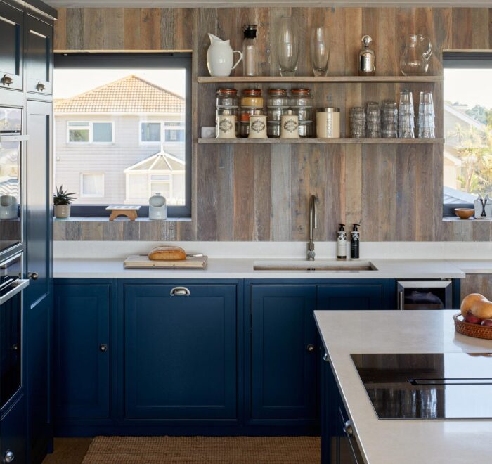 Bespoke kitchen units painted in Little Greene paint