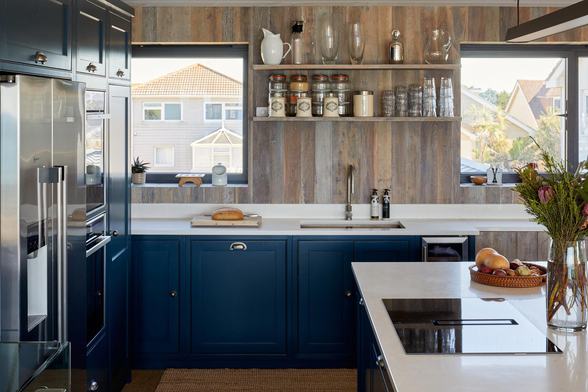 Bespoke kitchen units painted in Little Greene paint