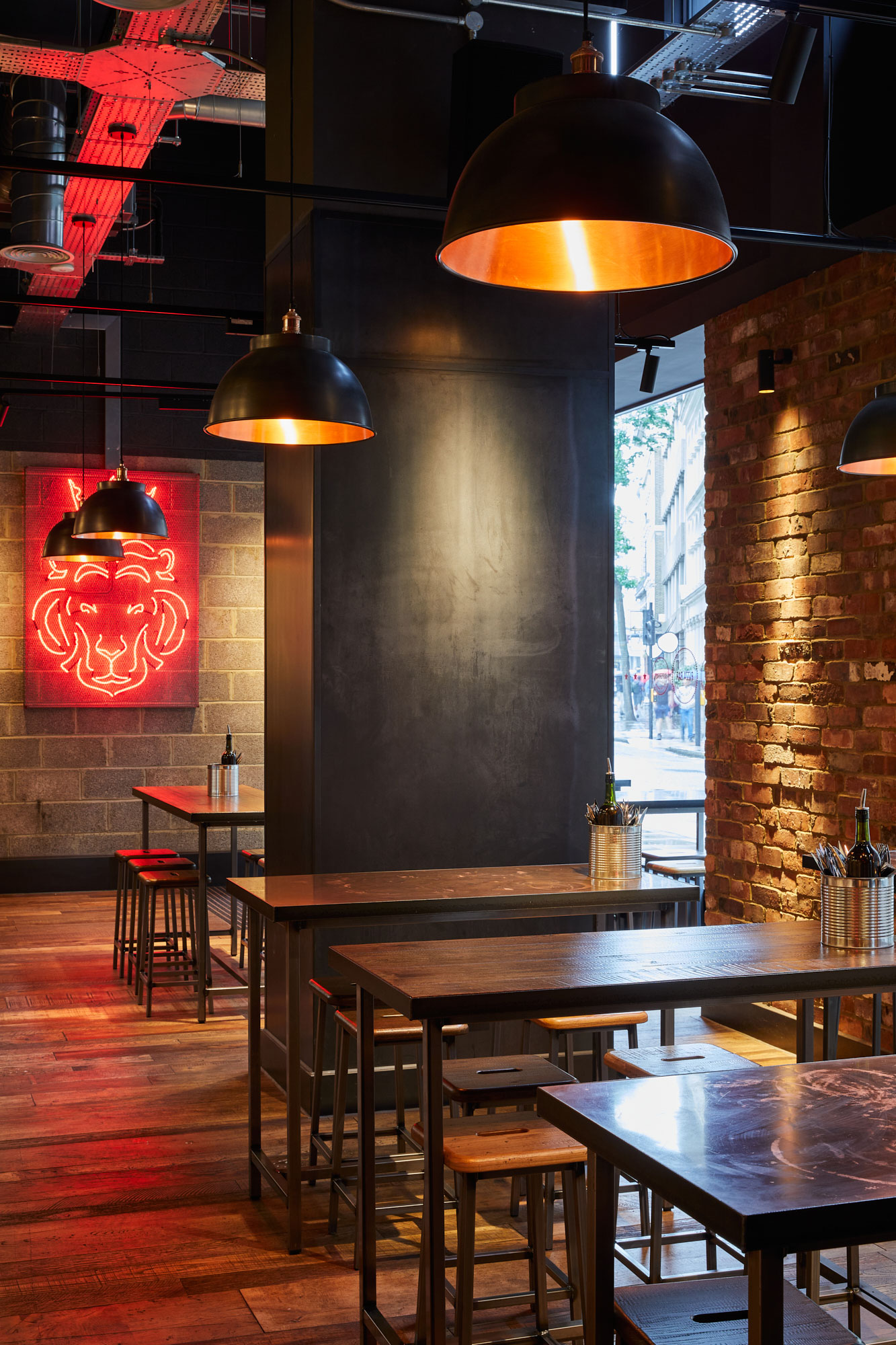 Pizza Union reclaimed aesthetic in London branch
