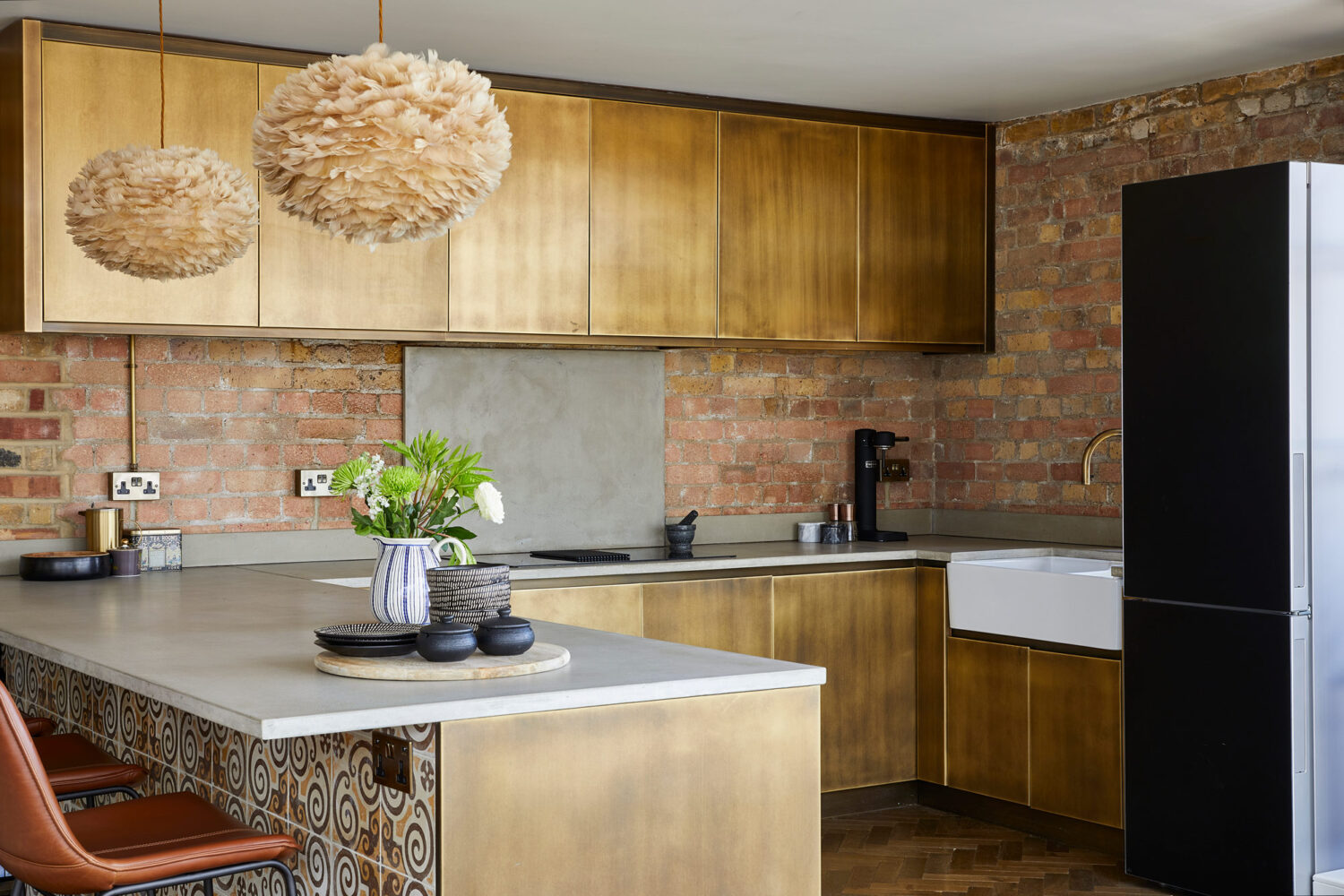 Bespoke kitchen with concrete top