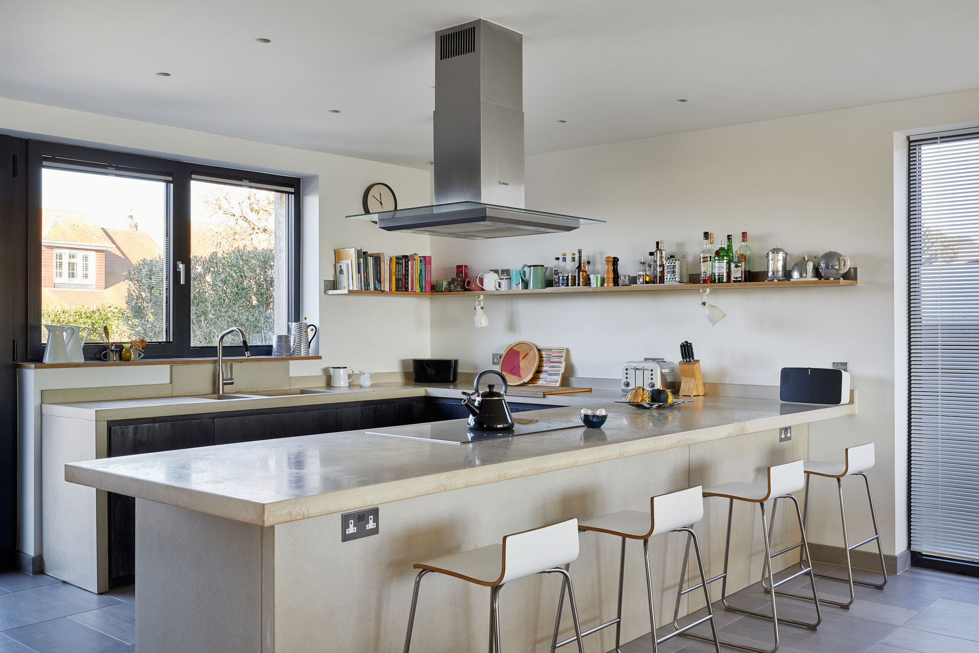 Modern Custom Concrete Kitchen