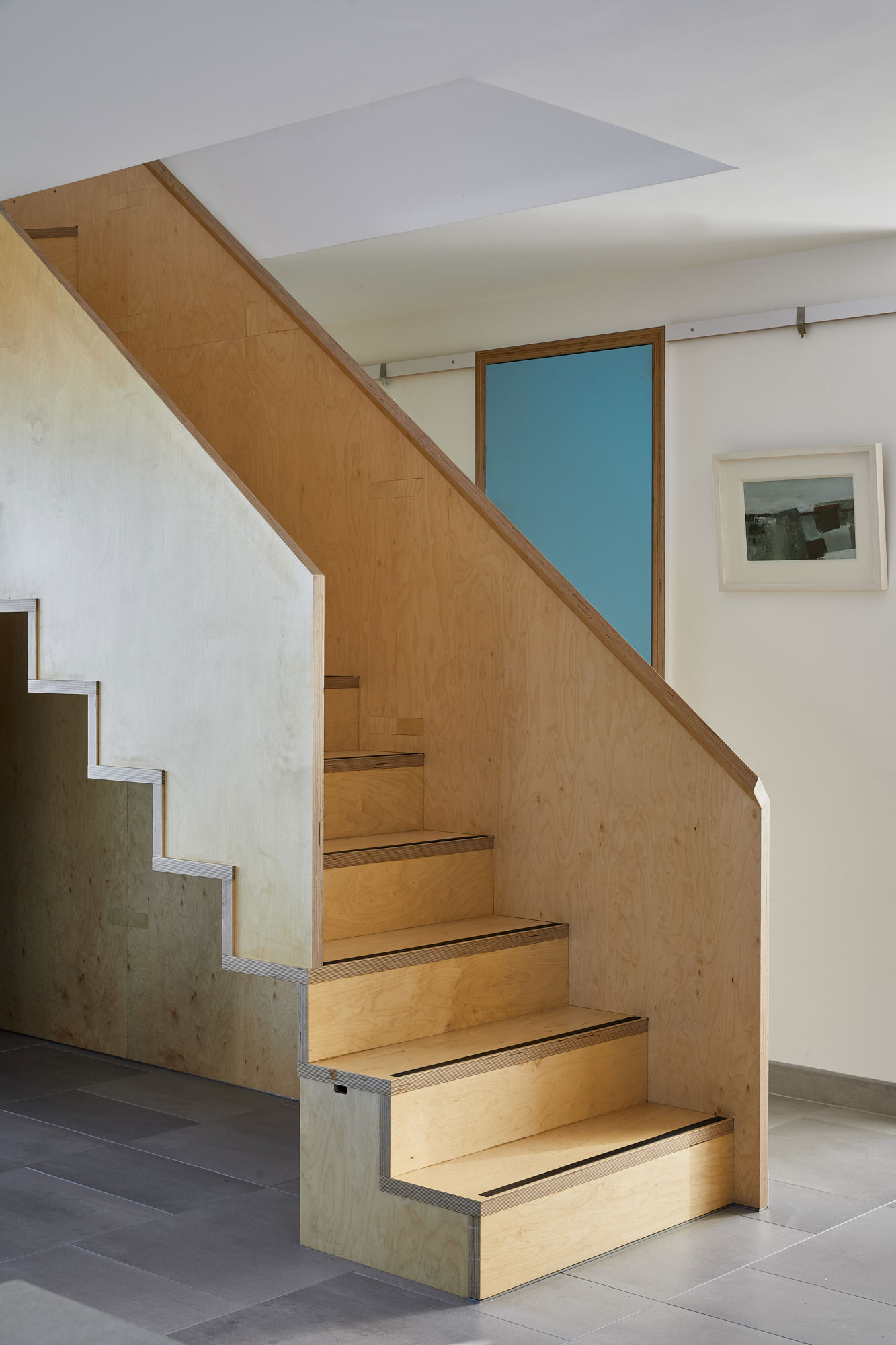 Plywood staircase