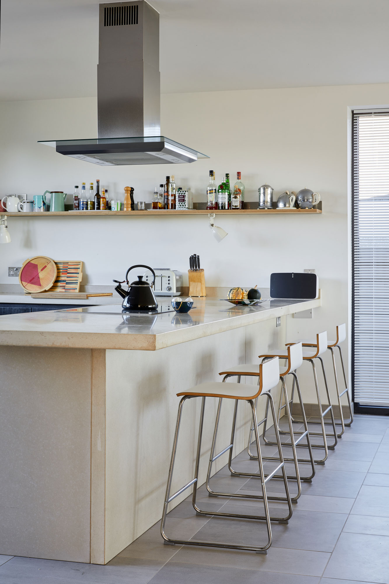 Solid concrete kitchen worktops