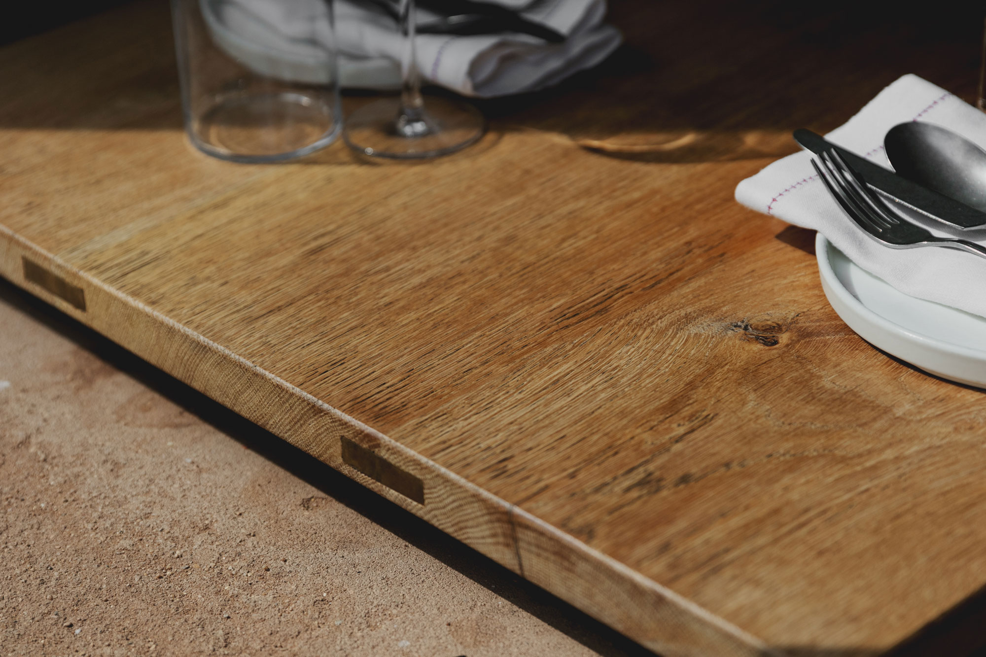 Solid oak dining table worktop