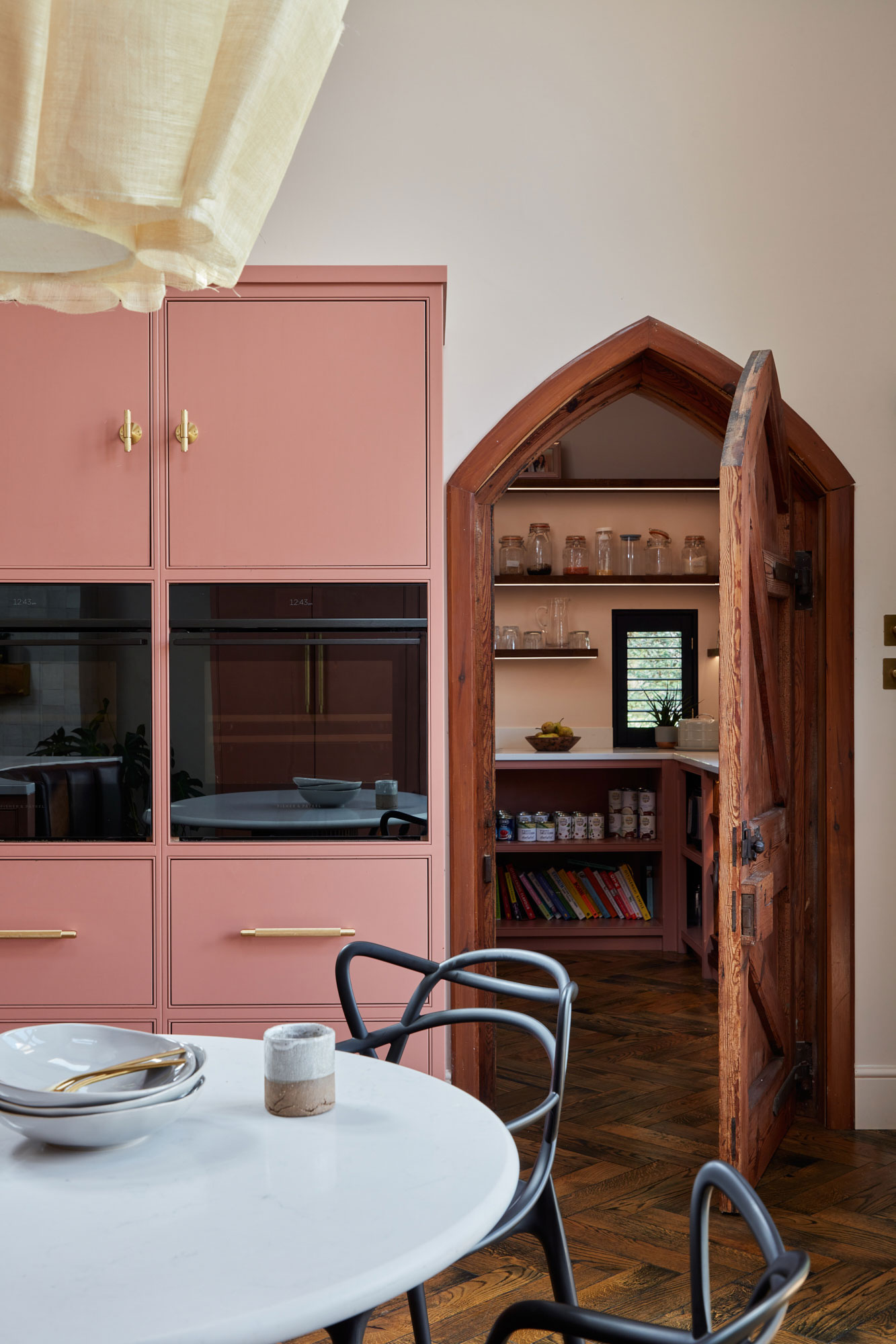 Walk in larder through chapel door