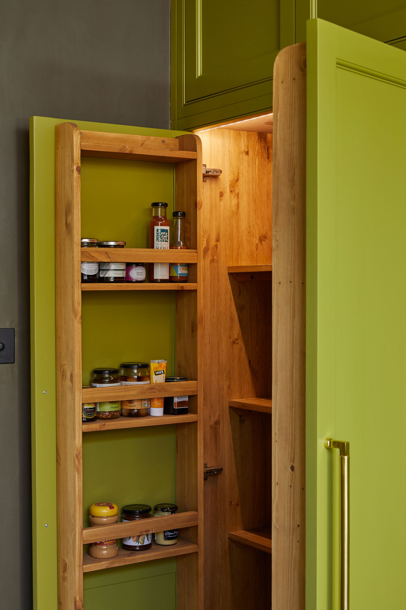 Bespoke larder racks in kitchen design