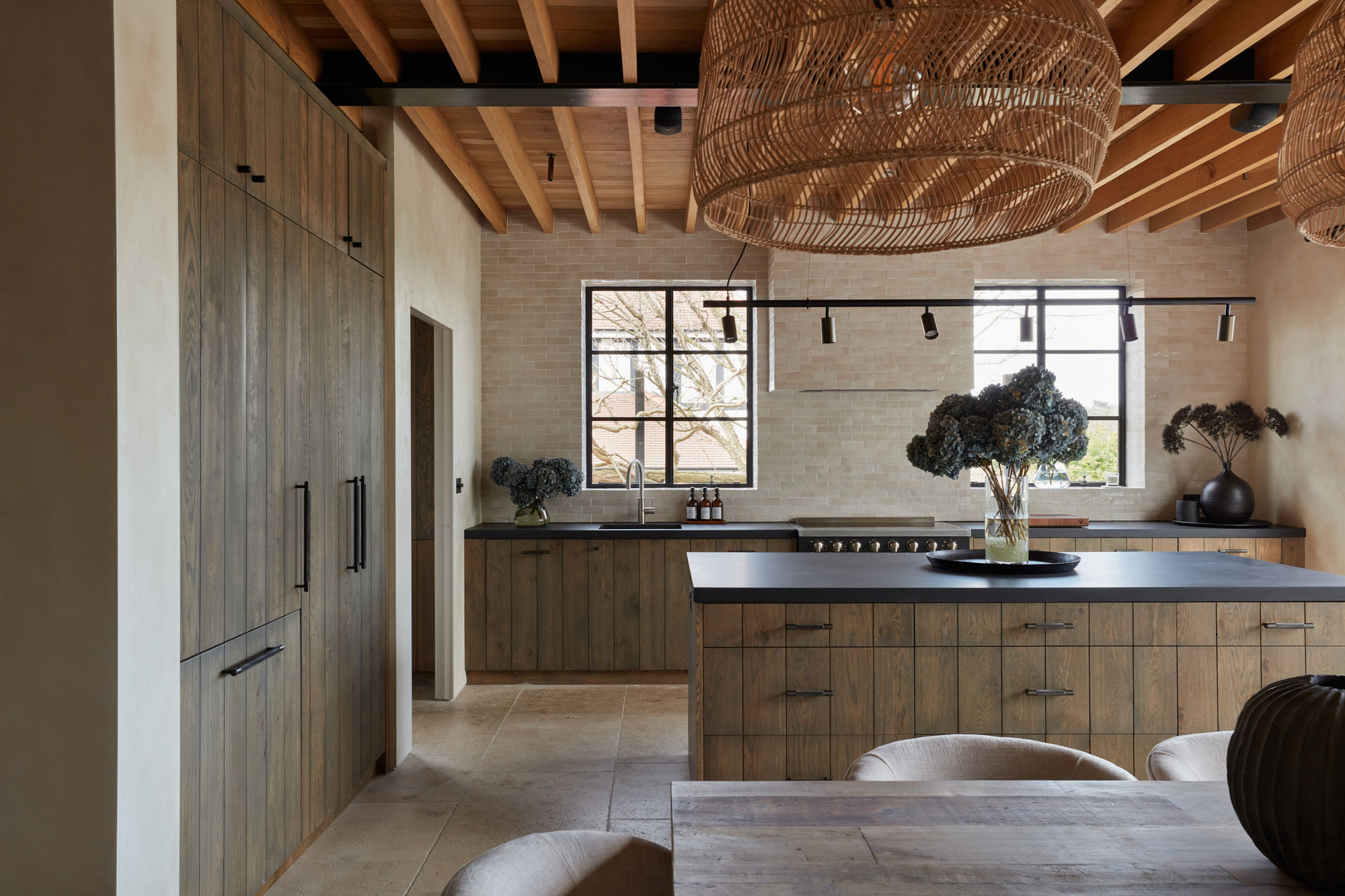 Engineered oak kitchen island