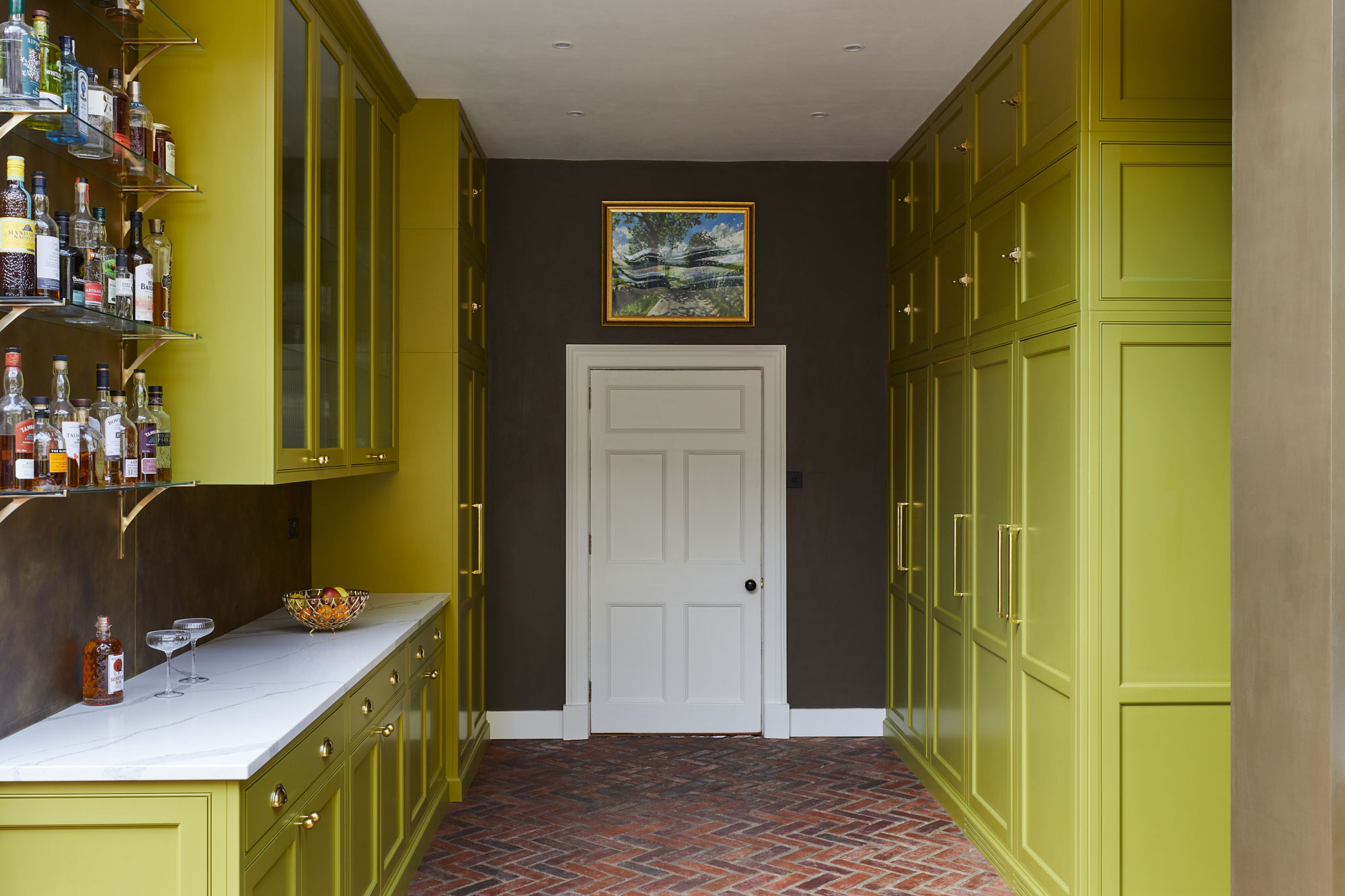 Full height floor to ceiling kitchen cabinets