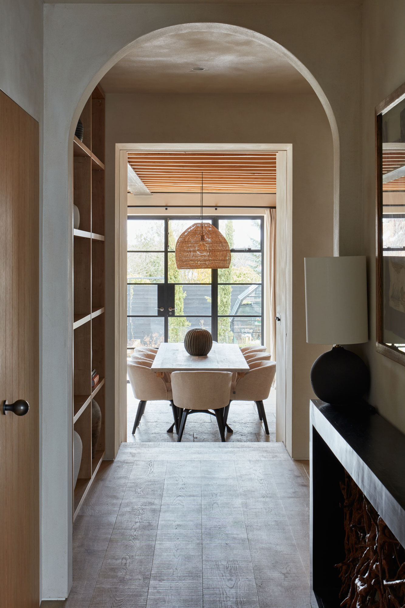 Kitchen table with upholstered chairs