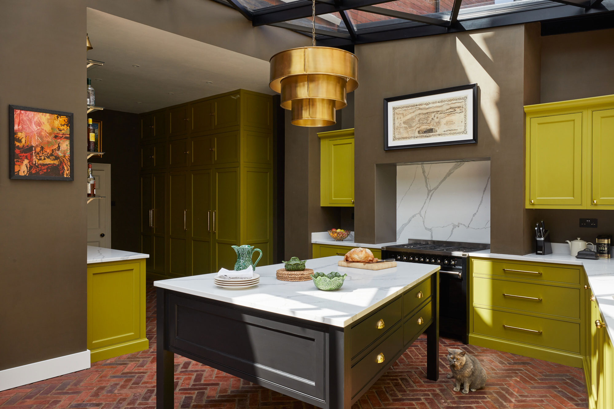 lime green bespoke kitchen