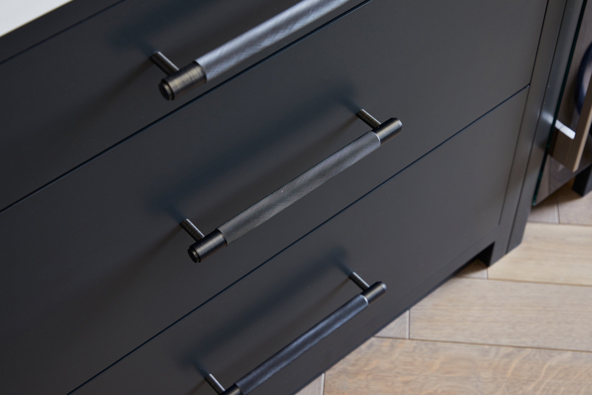 Buster and Punch pull handles on pan drawers