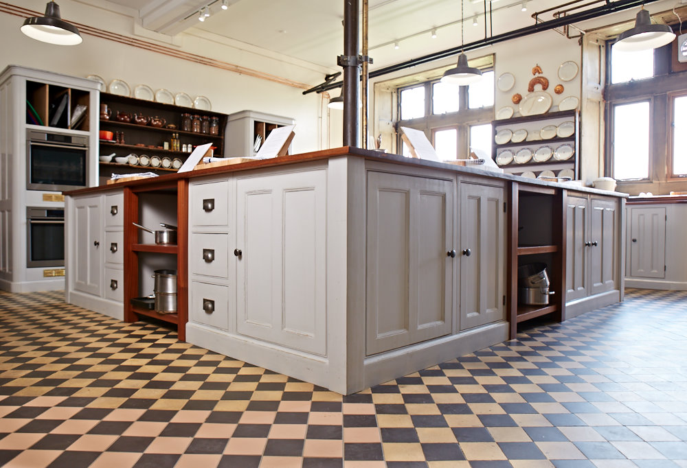 commercial cookery school kitchen project set within a historic building 