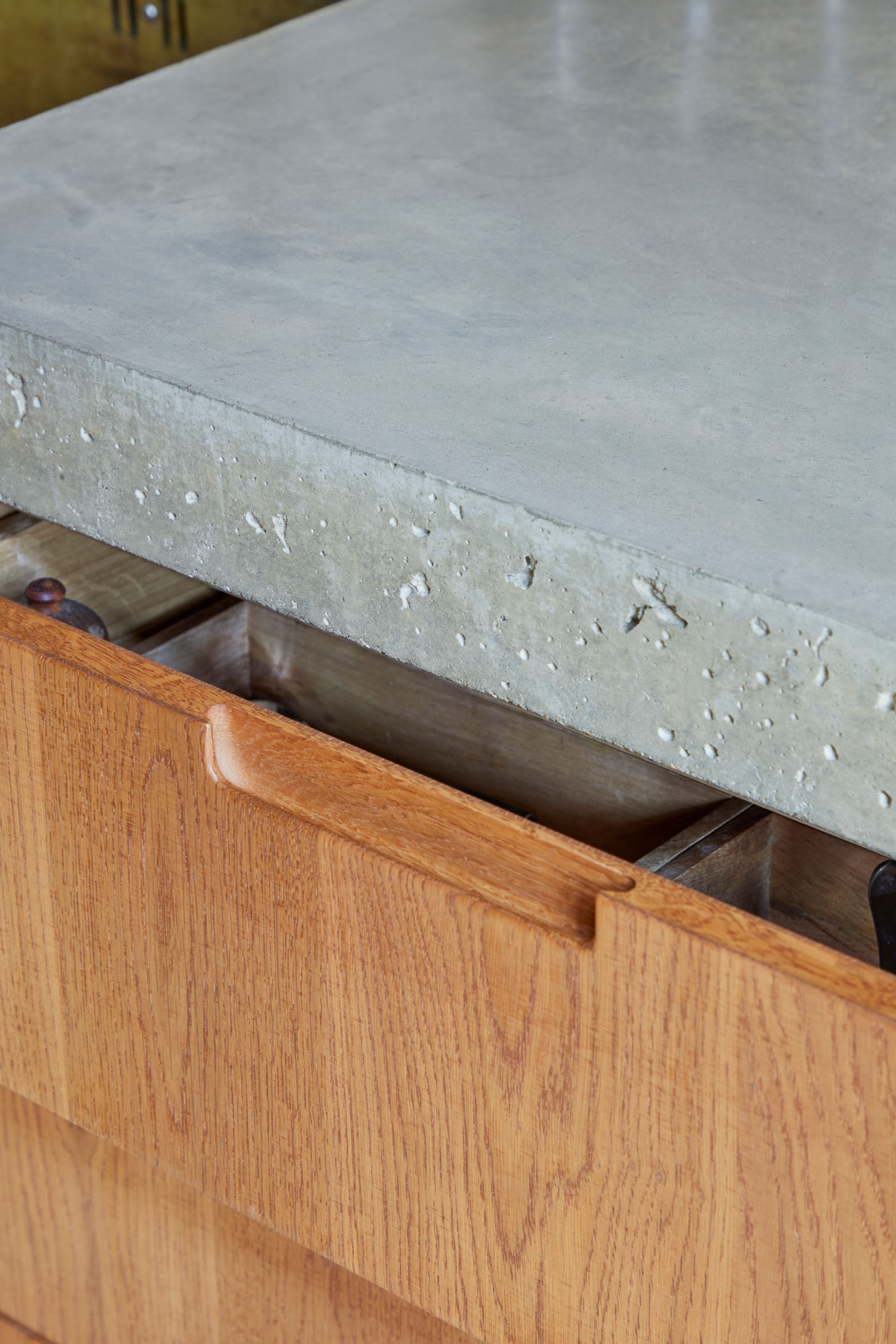 Solid concrete kitchen worktops by The Main Company
