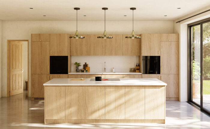 White oiled oak ex display kitchen