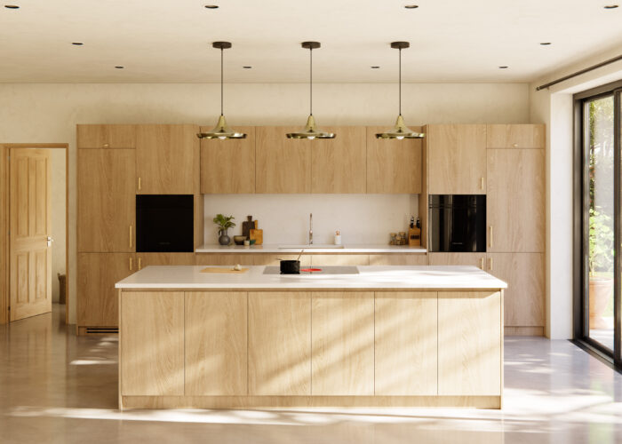 White oiled oak ex display kitchen