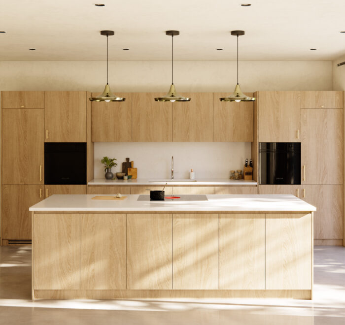 White oiled oak ex display kitchen