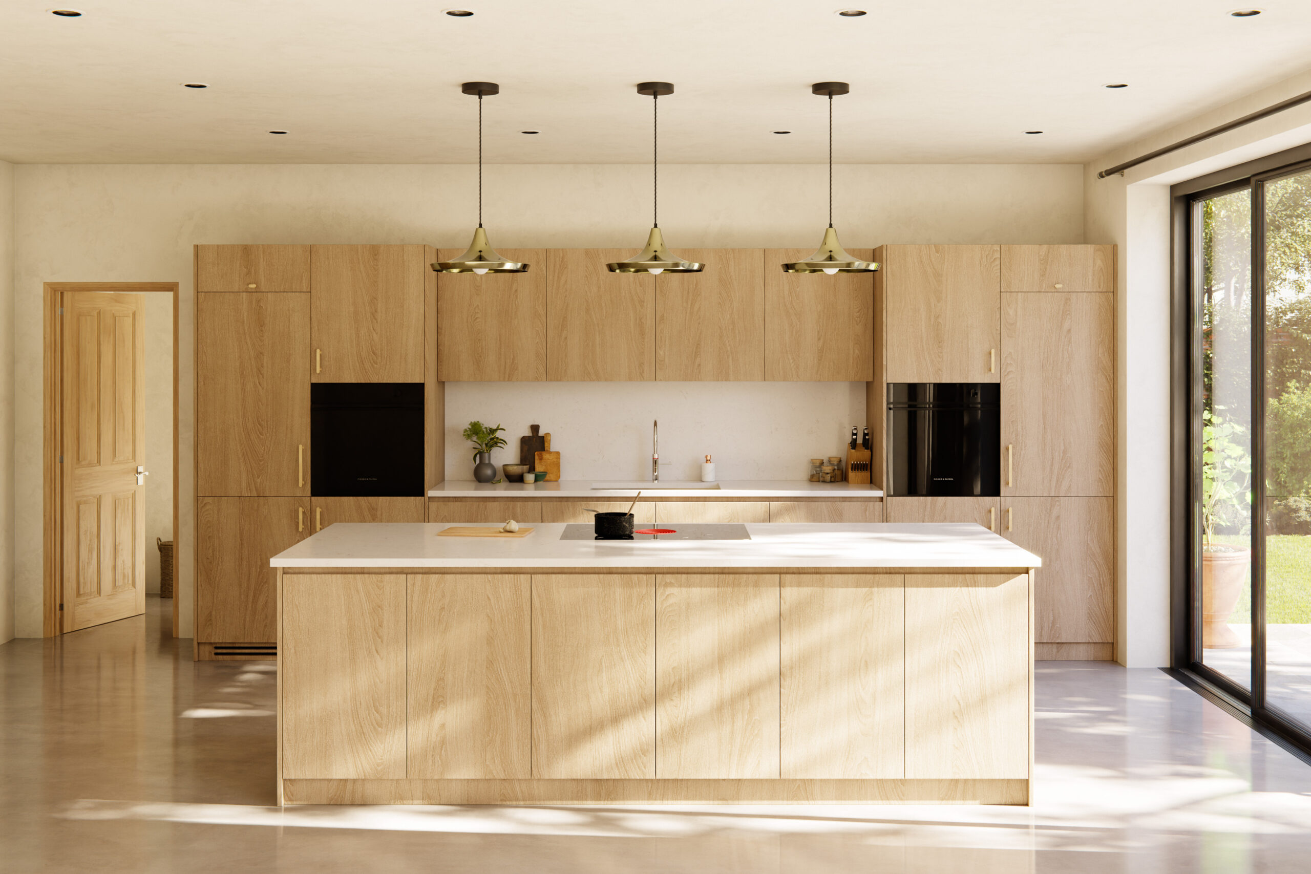 White oiled oak ex display kitchen