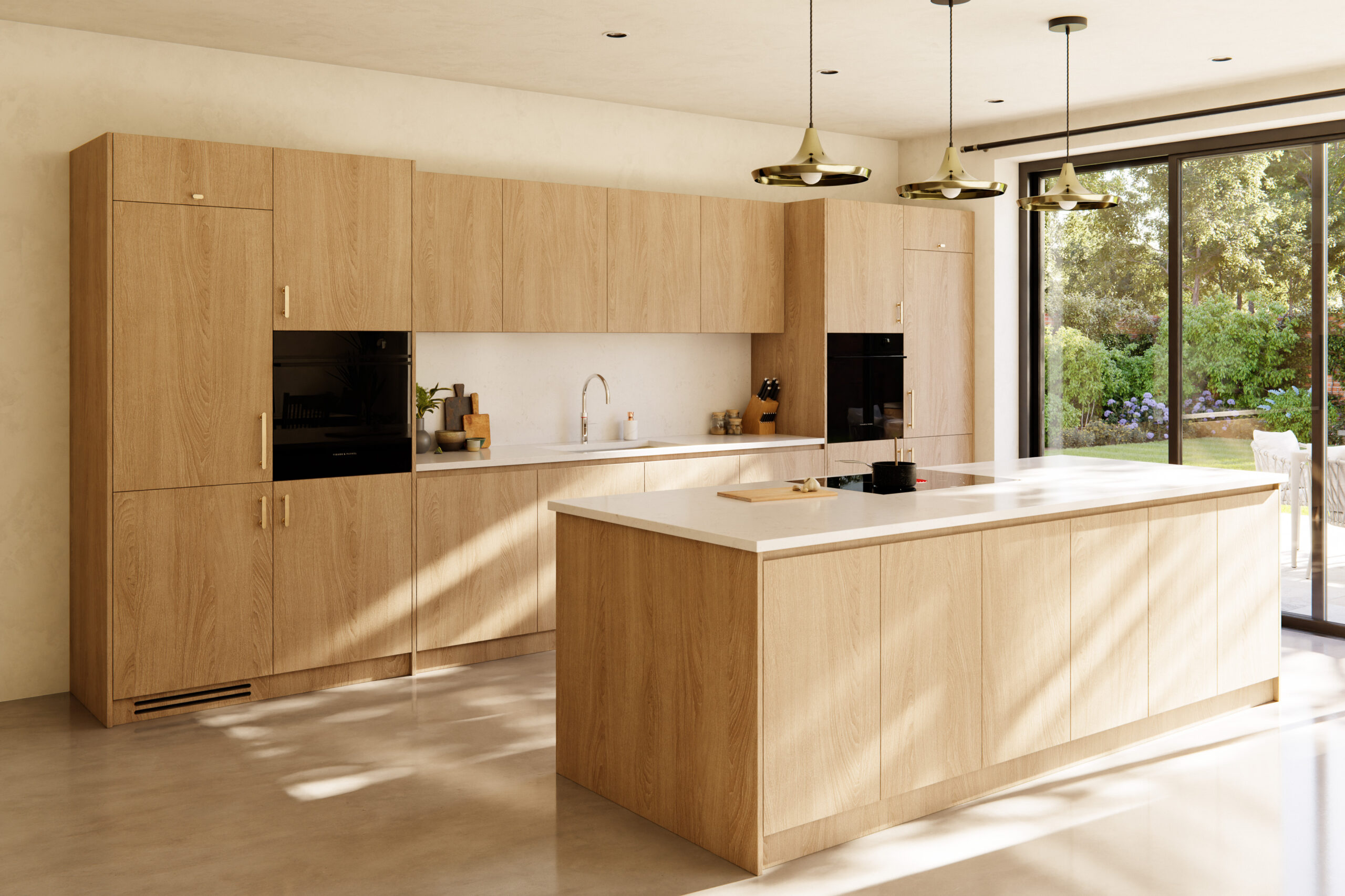 White oiled oak ex display kitchen