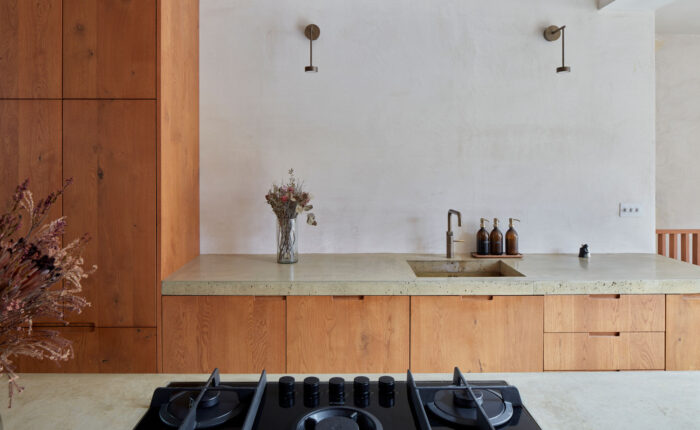 open plan home kitchen