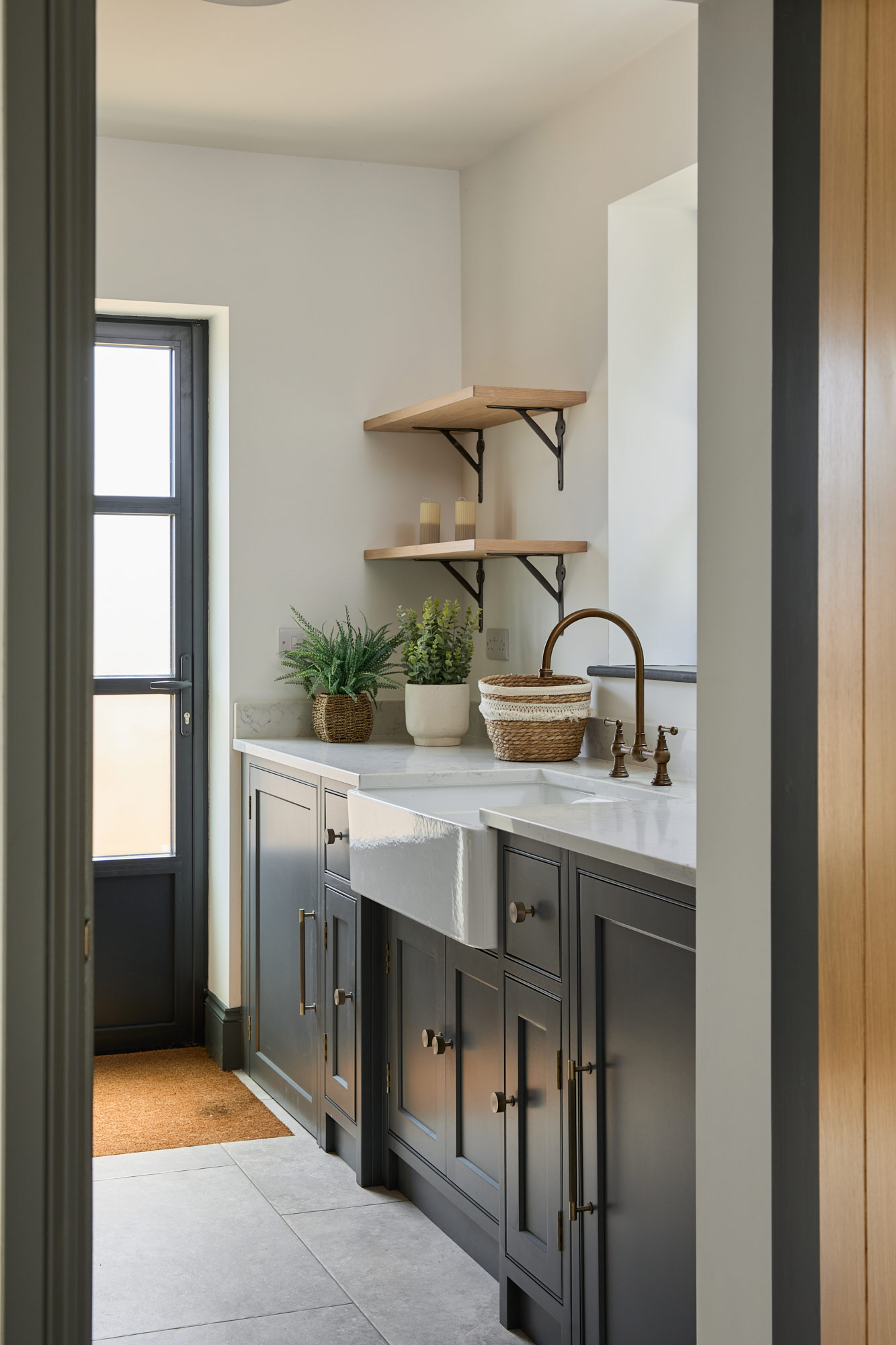 painted shaker utility room