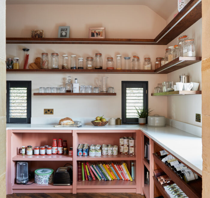 well organised kitchen pantry