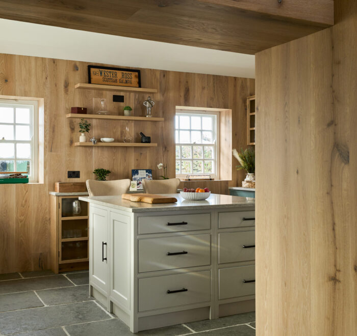 bespoke oak kitchen design with zug appliances