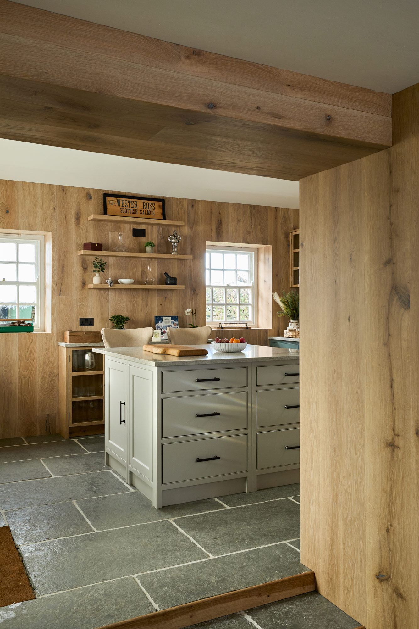 bespoke oak kitchen design with zug appliances