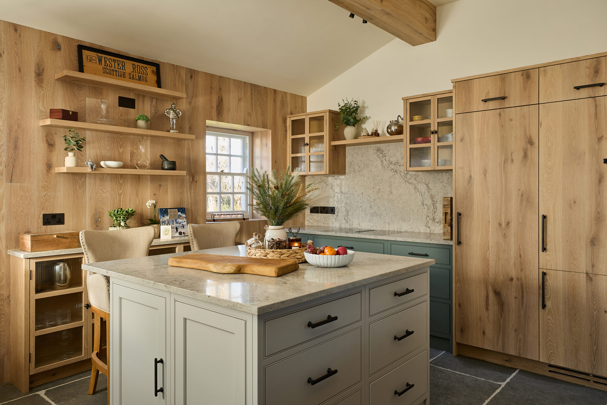 square kitchen island